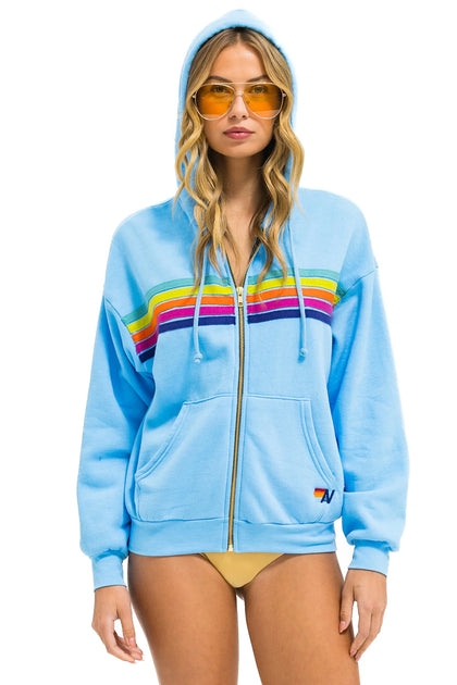 AVIATOR NATION MALIBU ZIP HOODIE - NEON BLUE (RESTOCKING