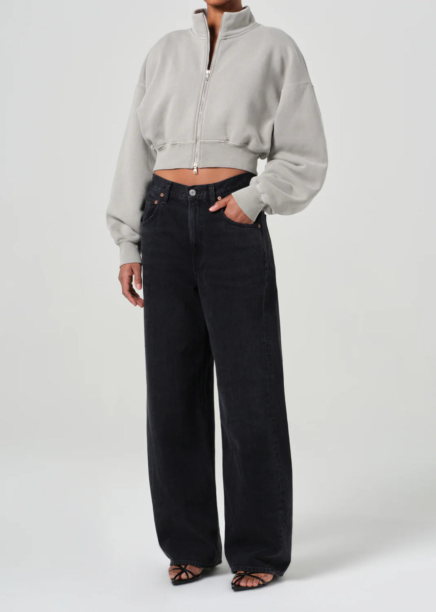 AGOLDE 売れ筋商品|||アゴルド ニット&セーター アウター レディース Sweaters Grey Grey Zippered Waist Sweater | Ann Andelman Official