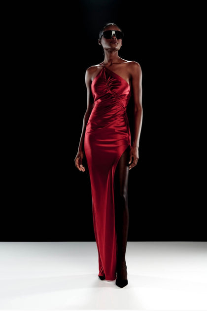 Bronx and Banco Strapless Lace-Up Metallic Mini Dress