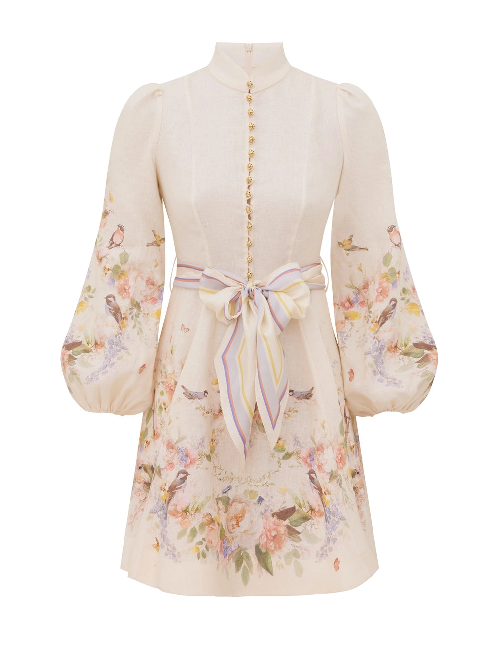 Zimmermann Valiant Button Mini Dress Cream Boutquet – ShopSixtyFive