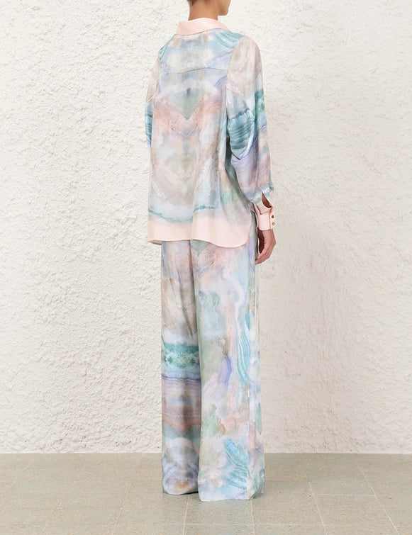 ZIMMERMANN パンツ Zimmermann Illuminate Track Pant Blue Agate – ShopSixtyFive