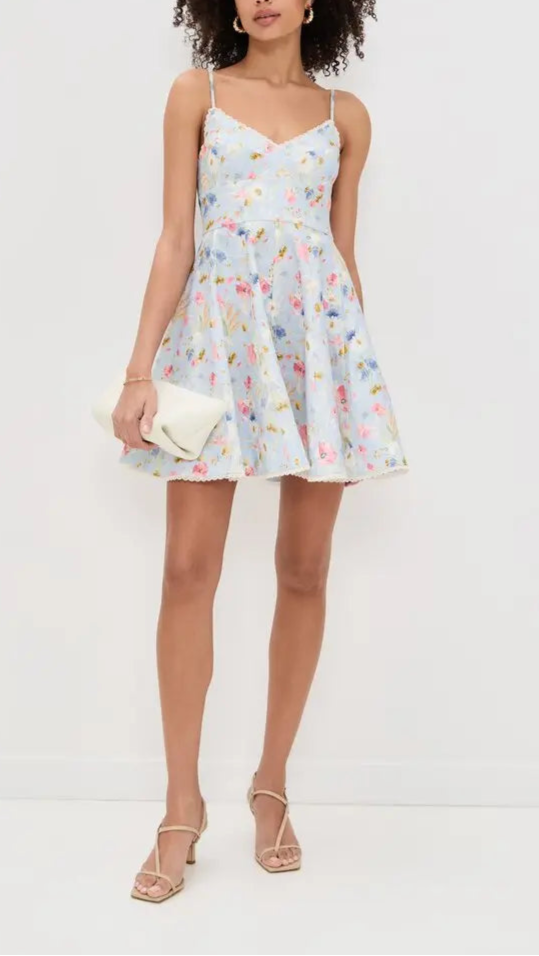 オールインワン・サロペット Zimmermann `Lucky Picnic` Mini Dress Zimmermann Lucky Picnic Mini Dress Blue Bouquet – ShopSixtyFive