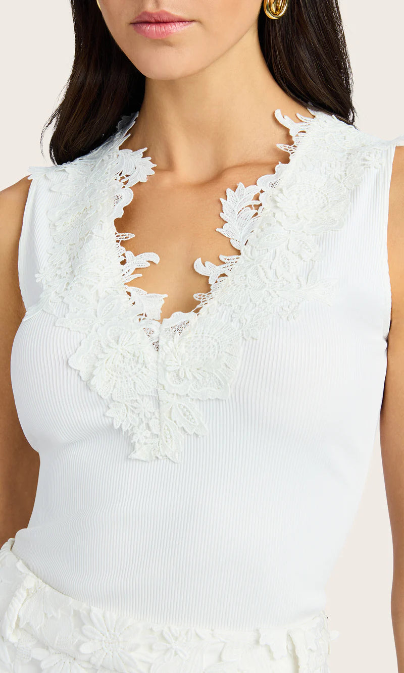 【SHALOM】poppop LACE TOP Lace Fringe Crop Top – VOZ Apparel