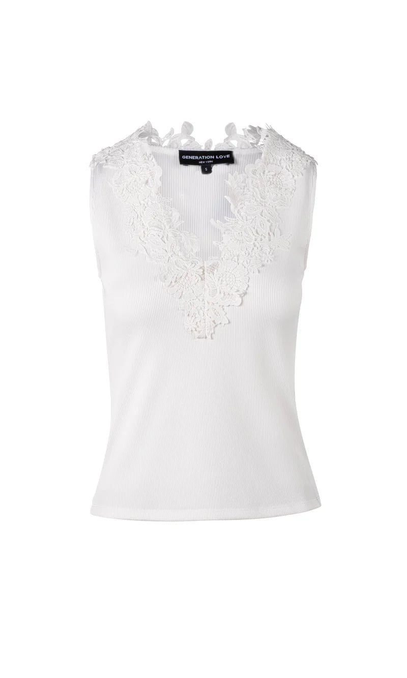 shalomclub SL PURO LACE TOP ホワイト SL PURO LACE TOP : @s.h.a.l.o.m.c.l.u.b