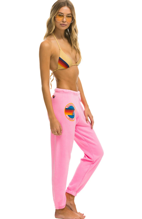 Neon pink sweatpants hot sale
