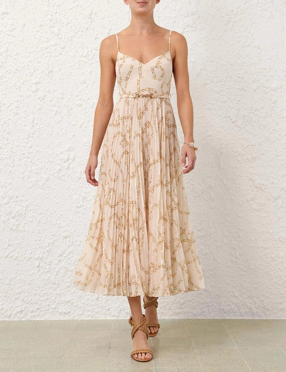 open lace back dress Zimmermann Sunray Pleated Picnic Dress – ShopSixtyFive