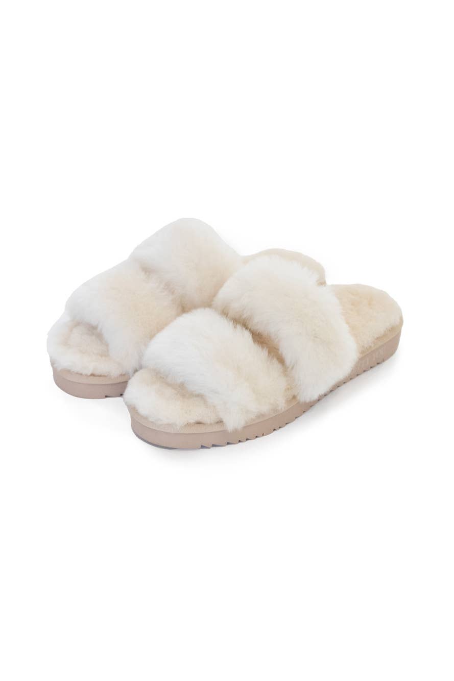 【蘇鎮】felim GIANNA FUR SLIPPER IVR Luxurious Shearling Slippers in Cream | SLEEPER – Sleeper